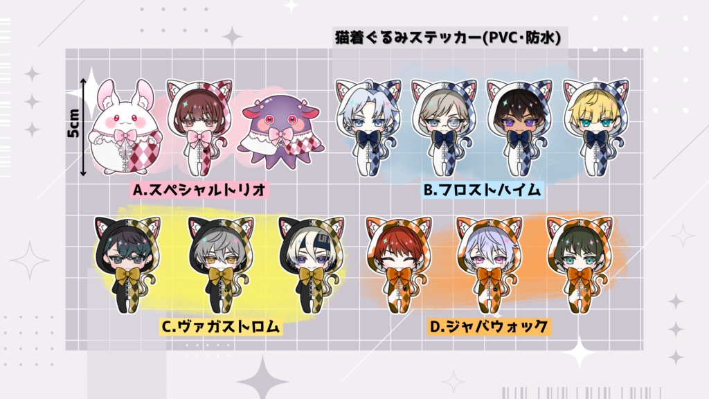 【非公式】東ディバ寮猫着ぐるみステッカー