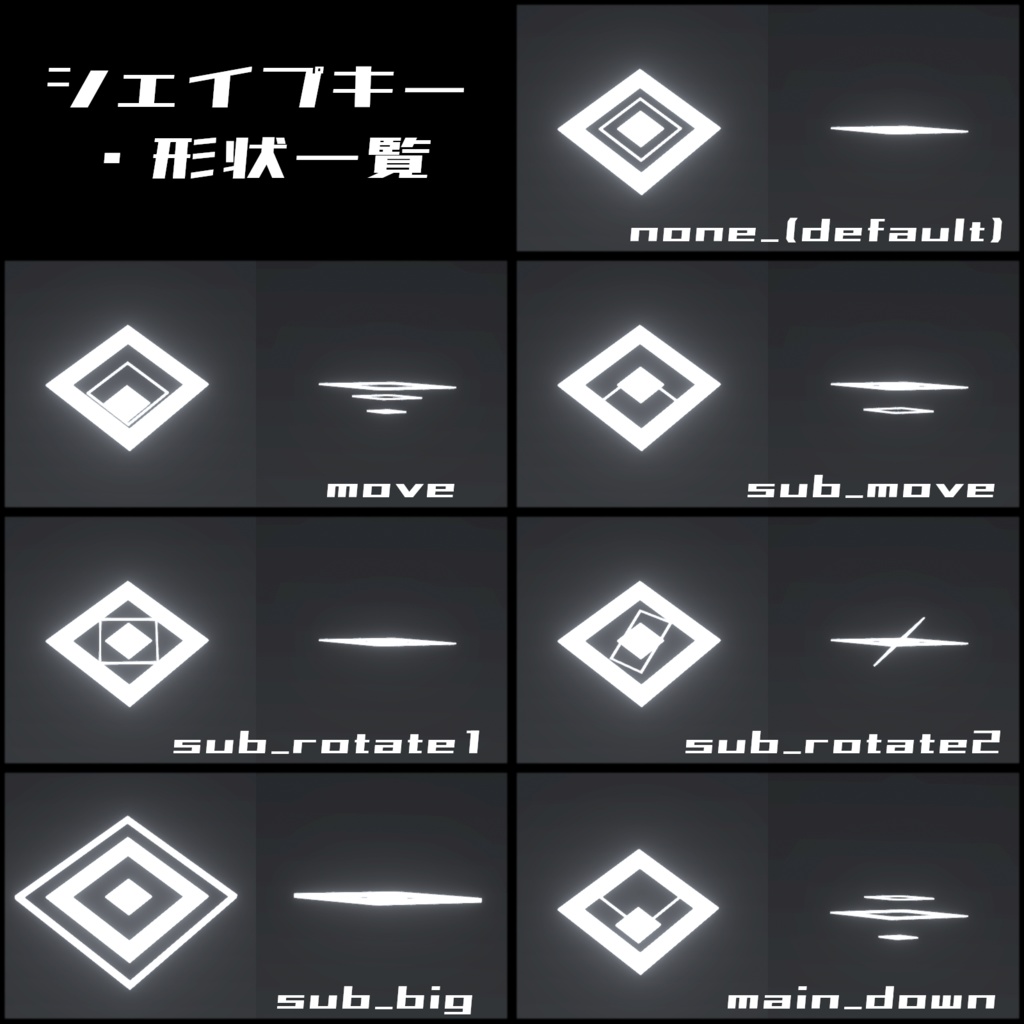【VRChat想定・3Dモデル】スクエア型ヘイロー Square_halo