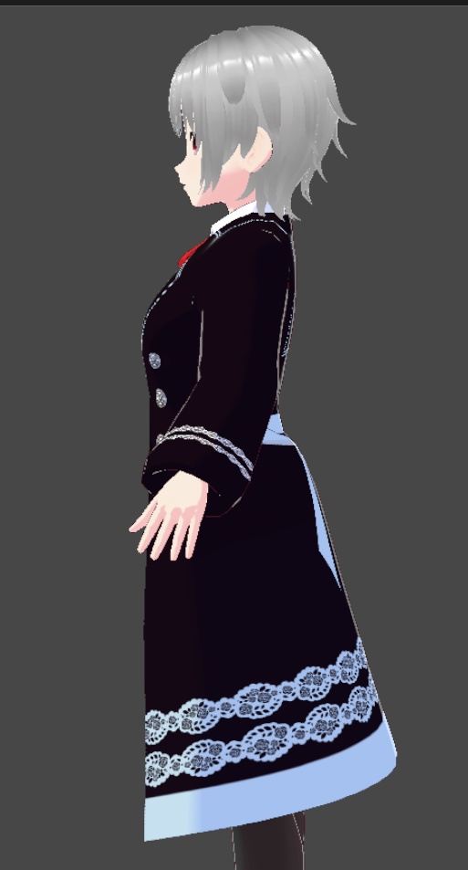 【Vroid正式版】ゴシック系のテクスチャ(コート・ブラウス・スカート・リボン)