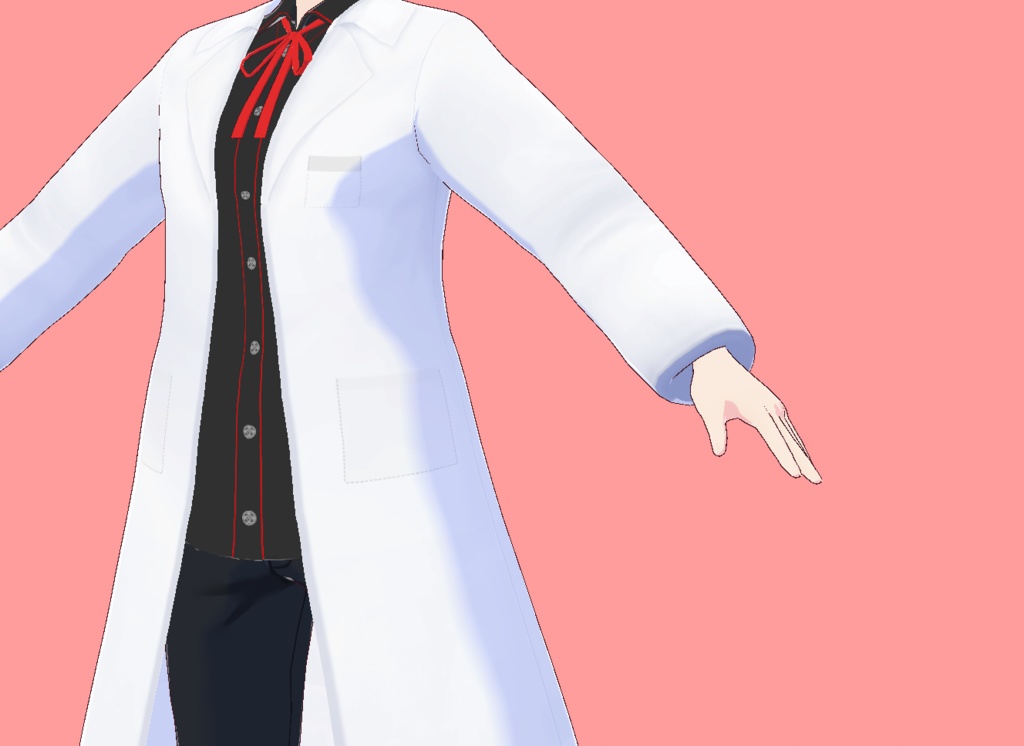 【Vroid正式版】白衣のテクスチャ(白衣・ブラウス・リボン)