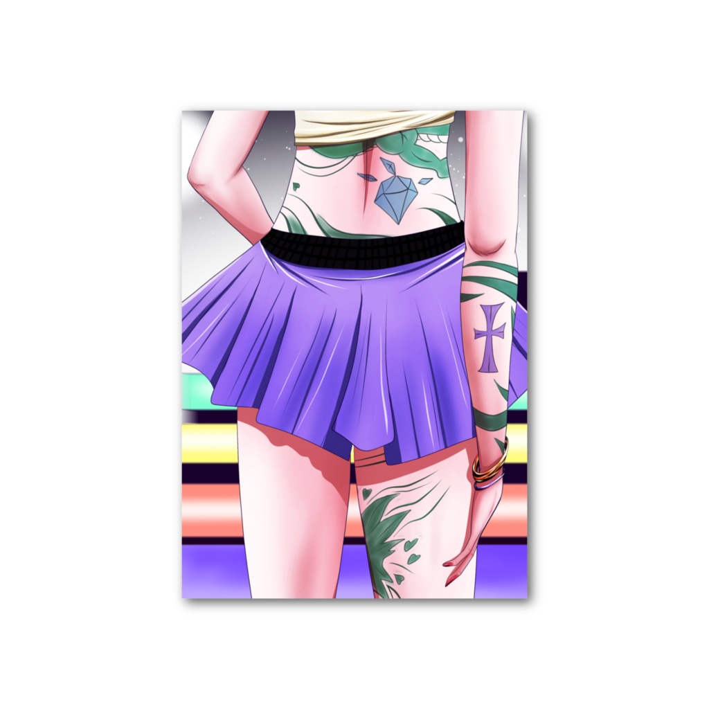 ダイヤのタトゥーとミニスカート フォト風カード