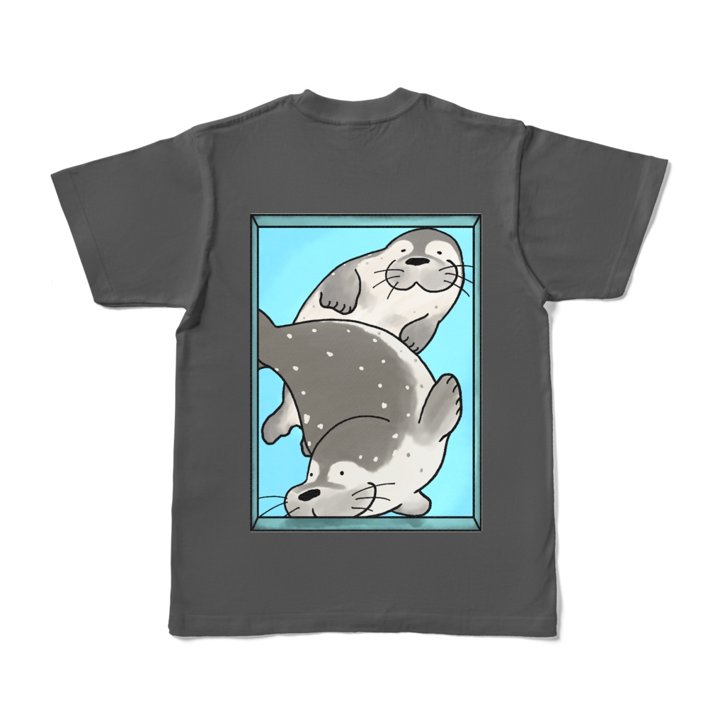 窓からアザラシ(チャコール)