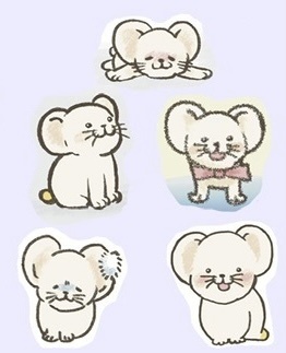にゃんぱん　ミニシール5枚セット