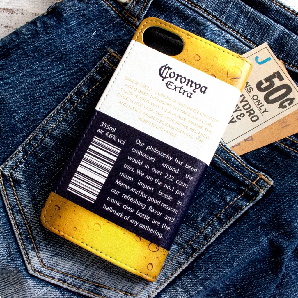 ビールにゃんこの手帳型ケース(コロニャ)iPhone17 Air iphone16 iphone14 iphone15 全機種対応 猫 ビール スマホケース