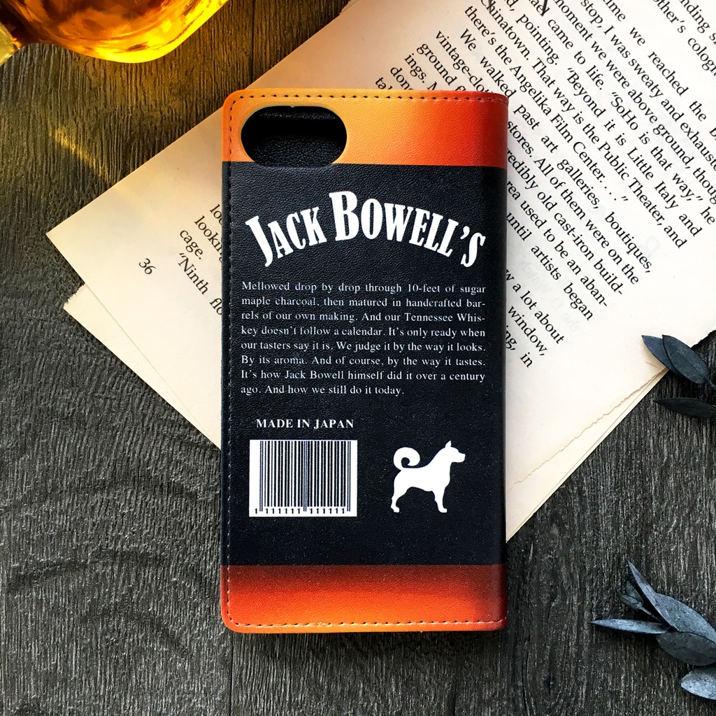 ウイスキーわんこの手帳型ケース(ジャックバウエル) iphone16e iphone14 iphone15 全機種対応 犬 柴犬