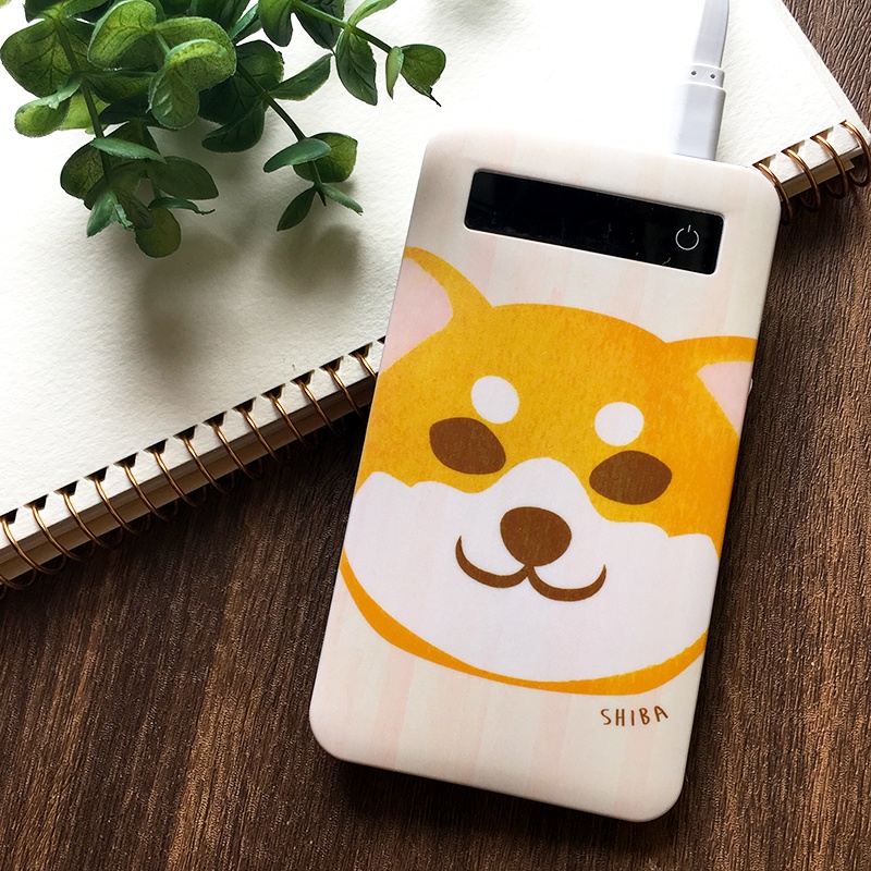 まんまる赤柴のモバイルバッテリー 犬 柴犬 充電器