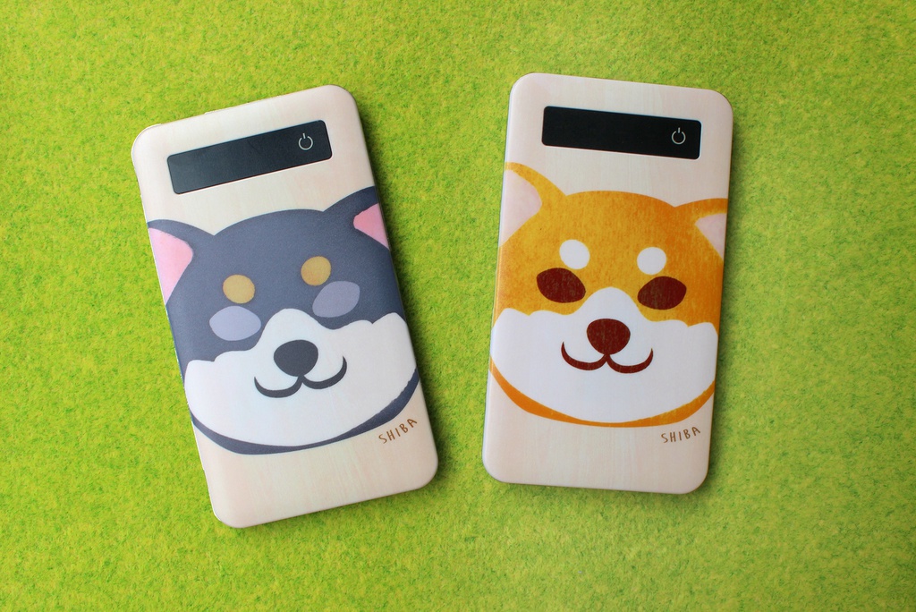 まんまる赤柴のモバイルバッテリー 犬 柴犬 充電器