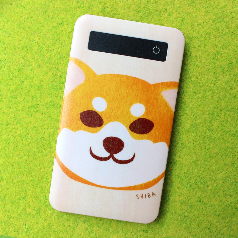 まんまる赤柴のモバイルバッテリー 犬 柴犬 充電器