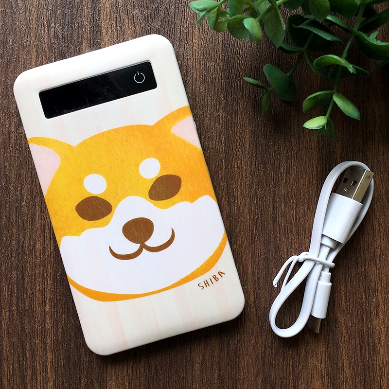 まんまる赤柴のモバイルバッテリー 犬 柴犬 充電器