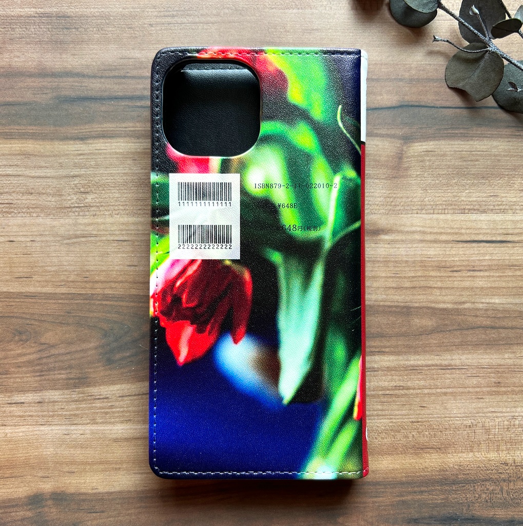 小説みたいな手帳型スマホケース(茶トラとチューリップ) iphone16e iphone14 iphone15 全機種対応 猫