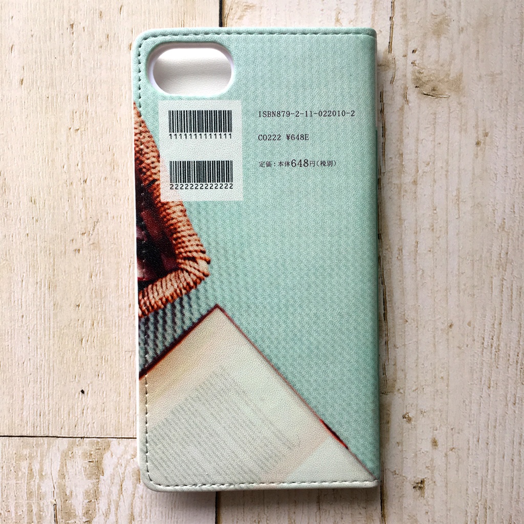 小説みたいな手帳型スマホケース(猫とチョコミント) iphone16e iphone14 iphone15 全機種対応 猫