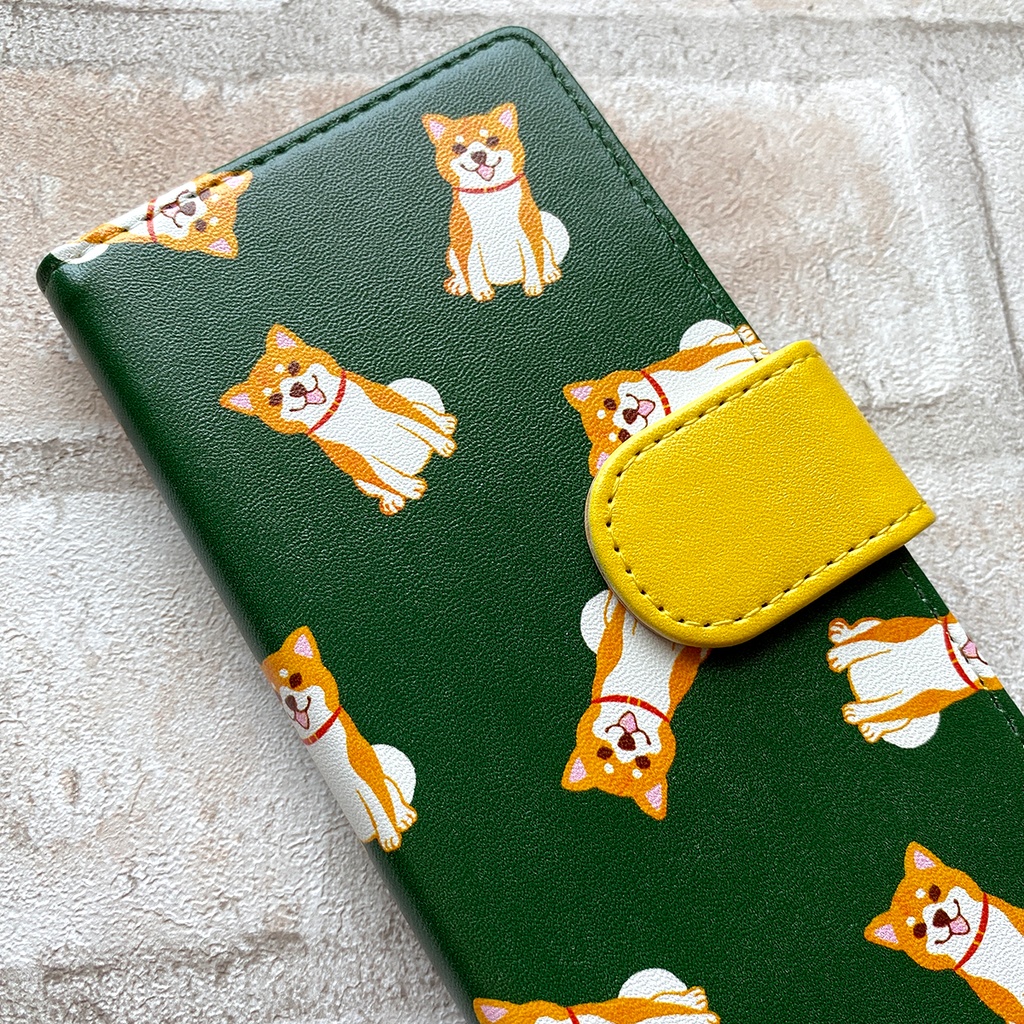 【5colors】柴犬いっぱいの手帳型スマホケース 全機種対応 手帳型 iPhone17 air iphone14 iphone16e 犬 柴犬 iphone15