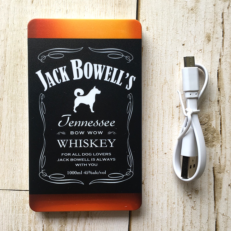 ウイスキーわんこのモバイルバッテリー メンズ 犬 柴犬