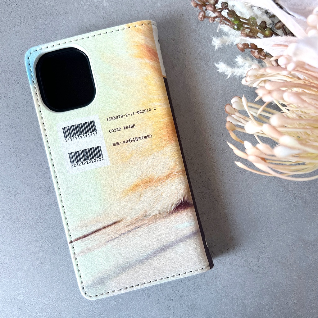 小説みたいな手帳型スマホケース(ポメラニアン) iphone16e iphone17e iphone15 全機種対応 犬