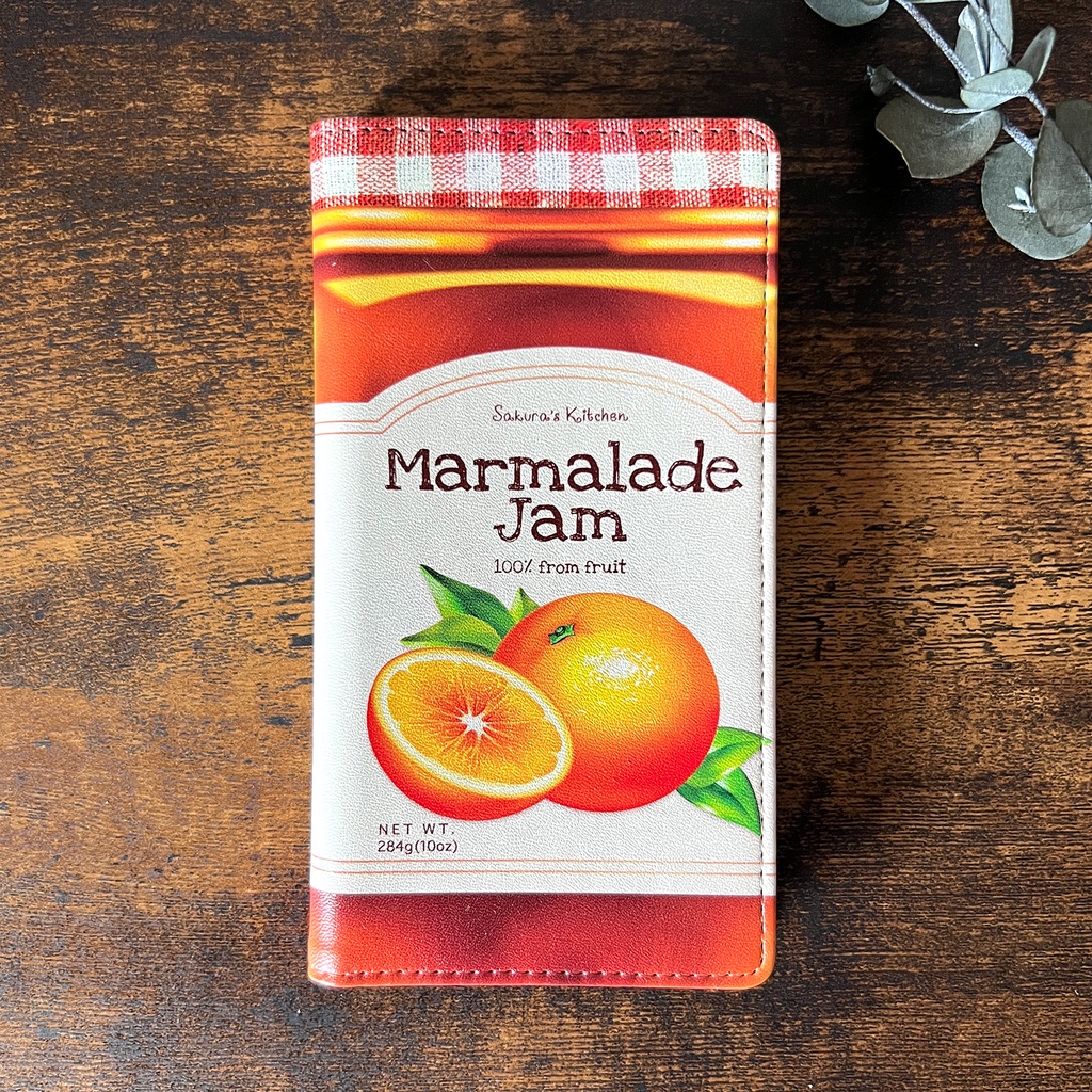 マーマレードジャムの手帳型ケース スマホケース iphone16e iPhone17 Air iphone14 iphone15 全機種対応 オレンジ