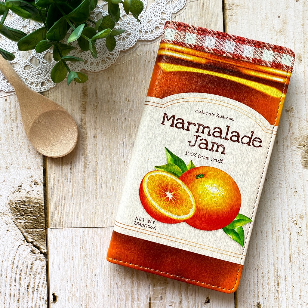 マーマレードジャムの手帳型ケース スマホケース iphone13 iphone11 iphone12 全機種対応 オレンジ