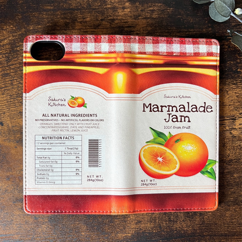 マーマレードジャムの手帳型ケース スマホケース iphone16e iPhone17 Air iphone14 iphone15 全機種対応 オレンジ