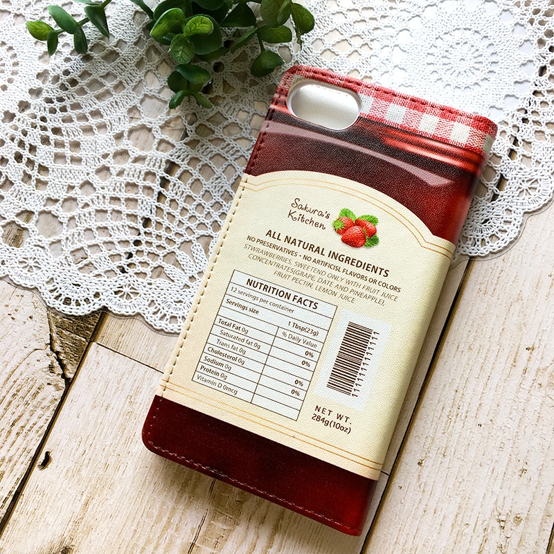 ストロベリージャムの手帳型ケース スマホケース iPhone17 Air iphone16e iphone14 iphone15 全機種対応 いちご