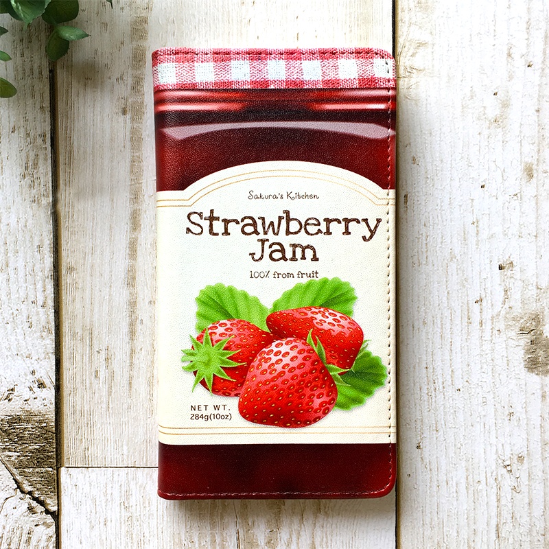 ストロベリージャムの手帳型ケース スマホケース iPhone17 Air iphone16e iphone14 iphone15 全機種対応 いちご