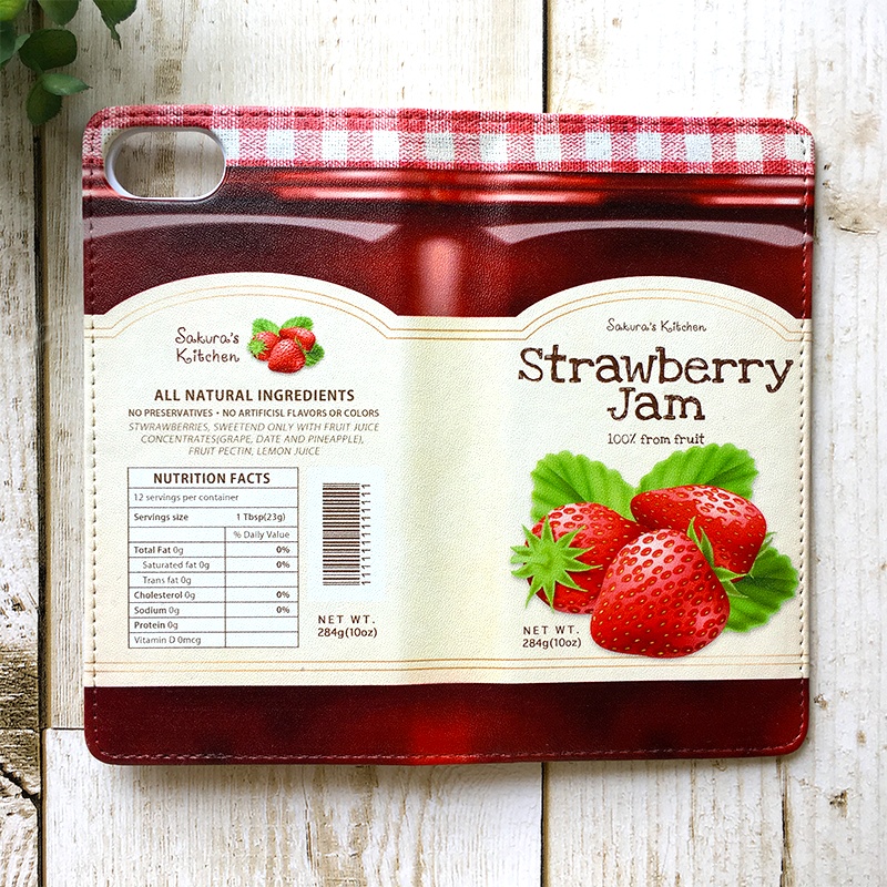 ストロベリージャムの手帳型ケース スマホケース iPhone17 Air iphone16e iphone14 iphone15 全機種対応 いちご