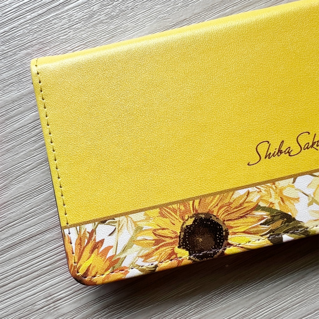 夏のひまわりの手帳型スマホケース 花 スマホケース SE3 第3世代 iPhone17 Air iphone16e iphone14 iphone15 全機種対応