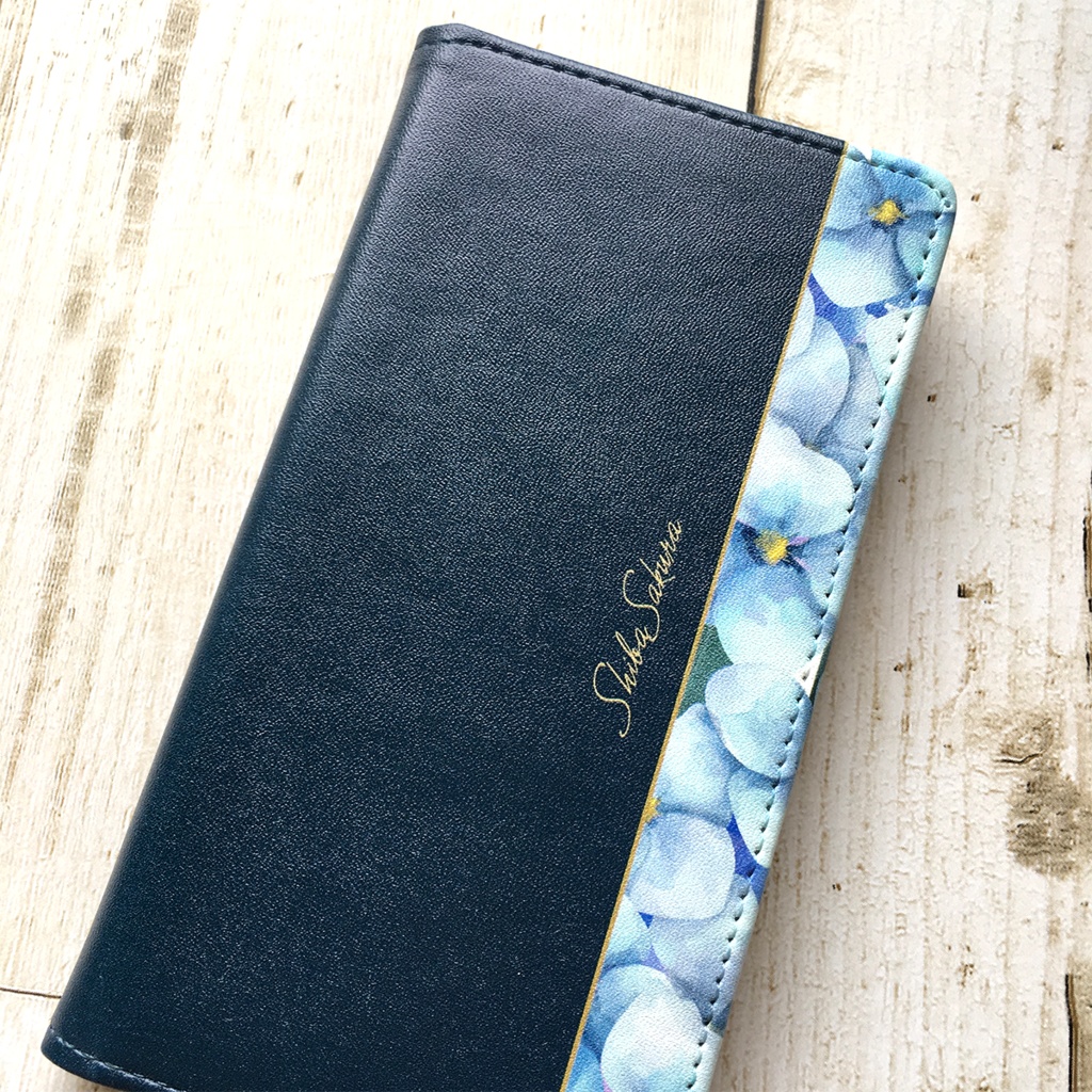 梅雨の紫陽花の手帳型スマホケース 花 スマホケース iPhone17 Air iphone16e iphone14 iphone15 全機種対応