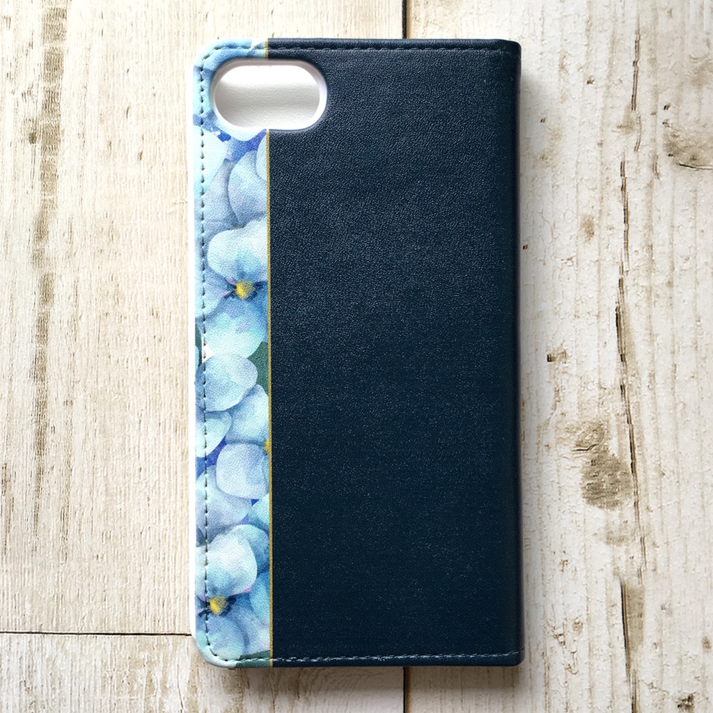 梅雨の紫陽花の手帳型スマホケース 花 スマホケース iPhone17 Air iphone16e iphone14 iphone15 全機種対応