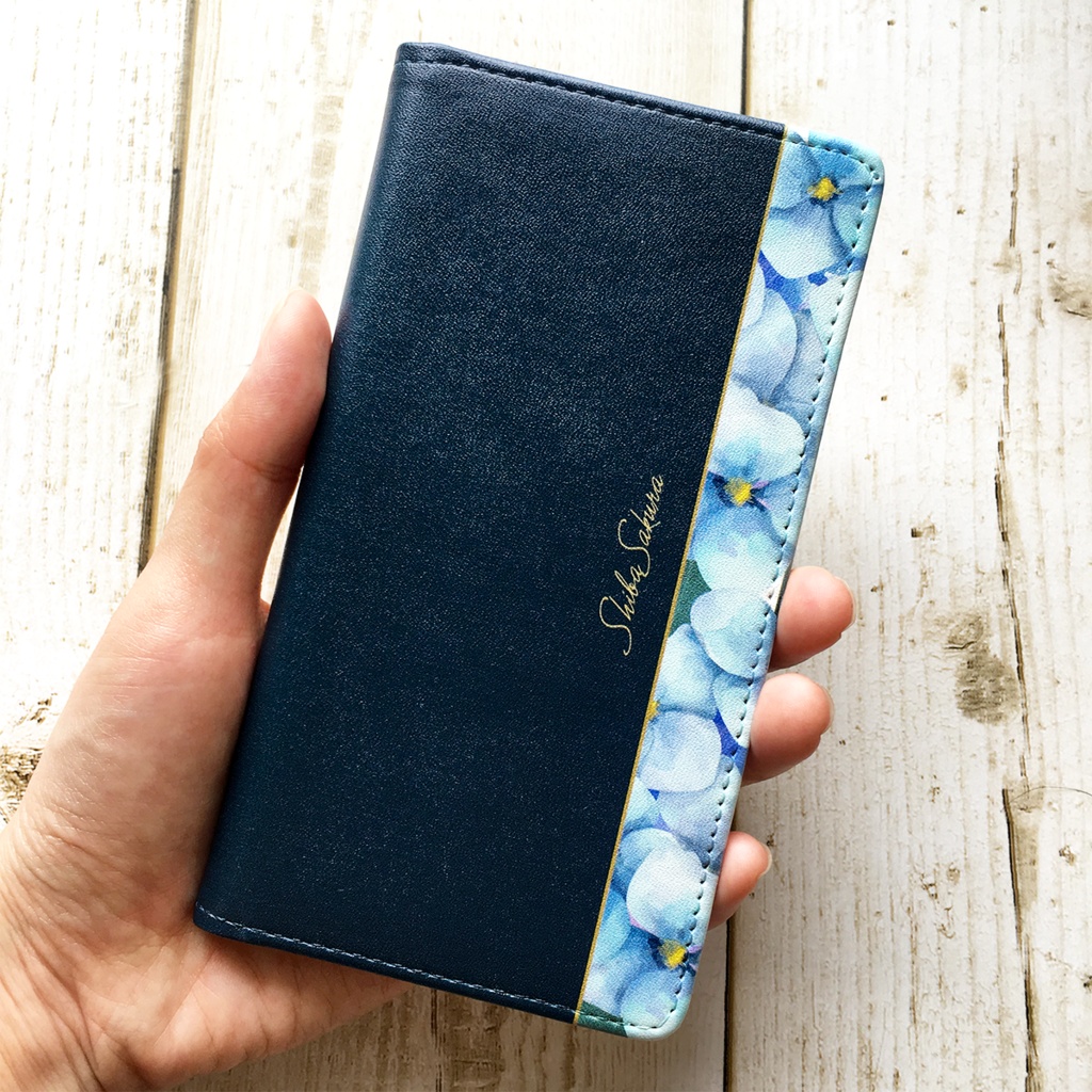 梅雨の紫陽花の手帳型スマホケース 花 スマホケース iPhone17 Air iphone16e iphone14 iphone15 全機種対応
