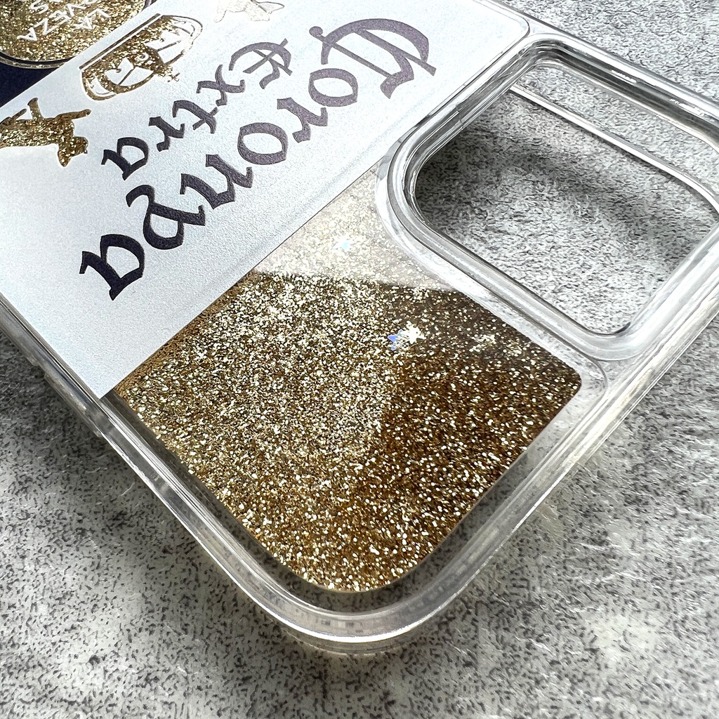 ビールにゃんこのグリッターケース(コロニャ) 猫 ビール スマホケース iphoneケース かわいい iphone14 iphone15 iphone17 air iPhone16e