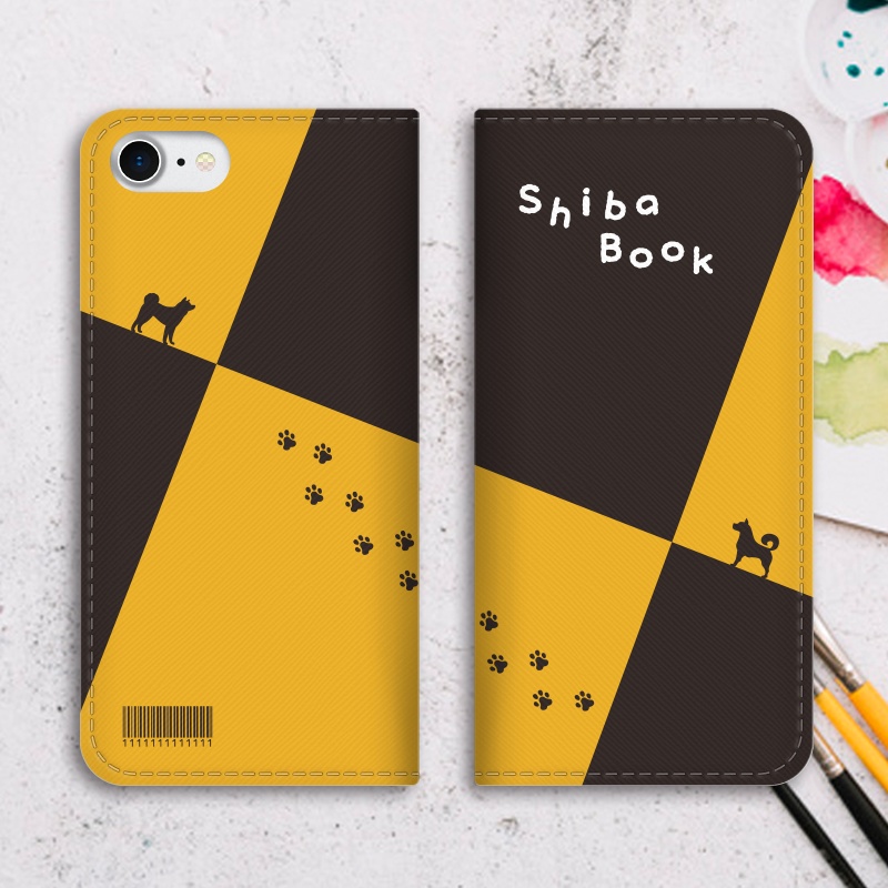柴犬スケッチブックの手帳型スマホケース 手帳型 スマホケース iPhone17 Air iphone16e iphone14 iphone15 全機種対応 犬 柴犬