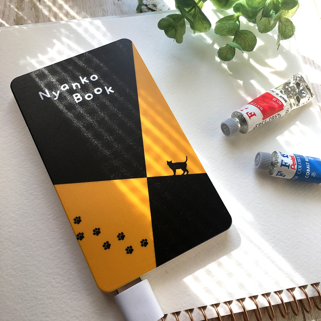 にゃんこスケッチブックのモバイルバッテリー 猫 黒猫 メンズ 充電器