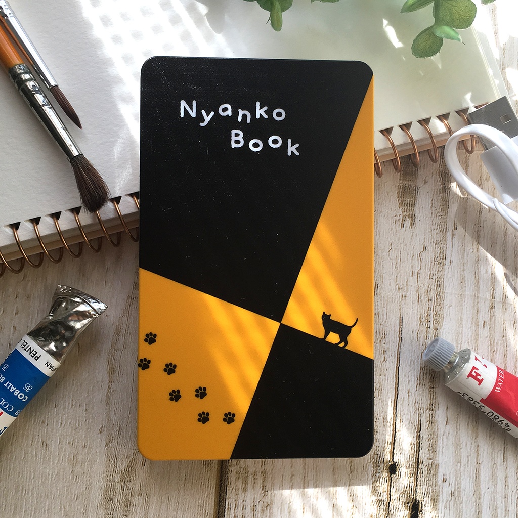 にゃんこスケッチブックのモバイルバッテリー 猫 黒猫 メンズ 充電器