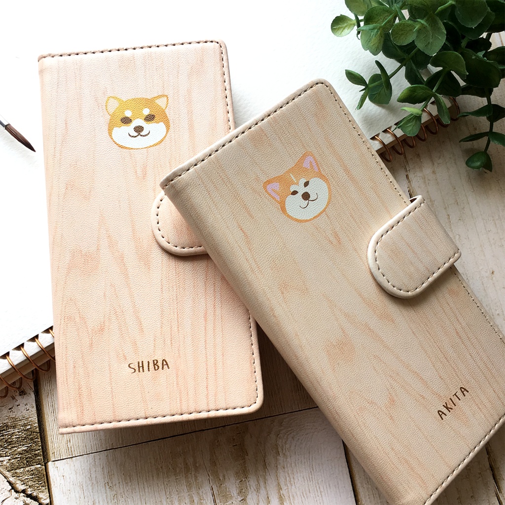 まんまる柴犬の手帳型スマホケース 全機種対応 手帳型 スマホケース iPhone17 Air iphone15 iphone16e 犬 柴犬 iphone14