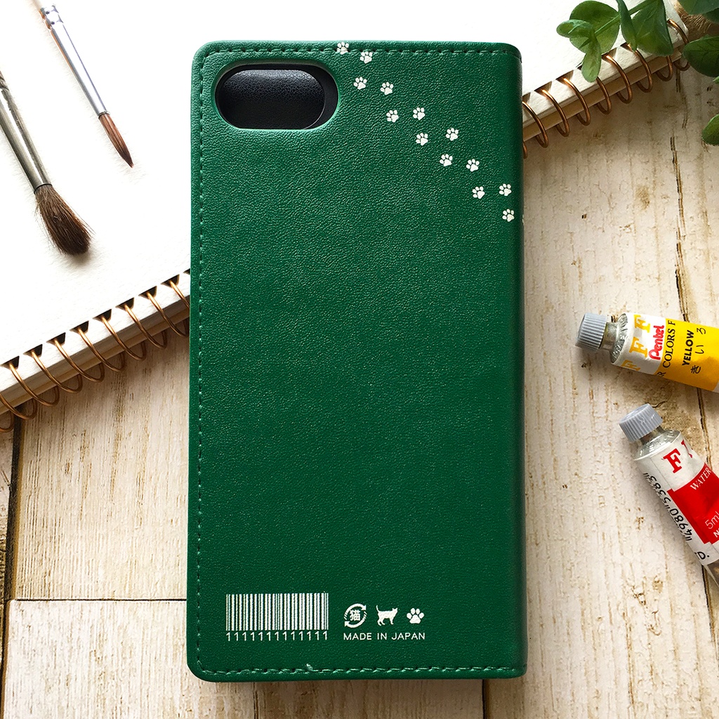 にゃんこノートの手帳型スマホケース(黒猫)iPhone17 Air iphone16e iphone14 iphone15 全機種対応 猫 スマホケース 黒猫