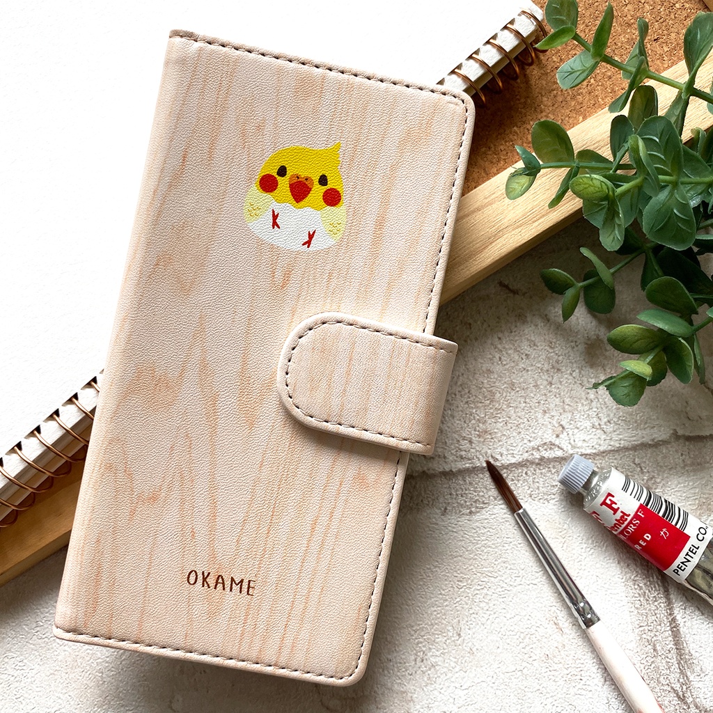 オカメインコの手帳型スマホケース 全機種対応 手帳型 スマホケース iPhone17 Air iphone15 iphone16e 鳥 インコ オカメインコ iphone14