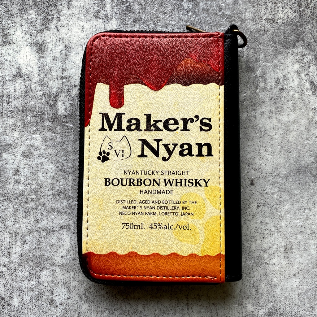 【7colors】ウイスキー&ビールにゃんこのコインケース 猫 メンズ