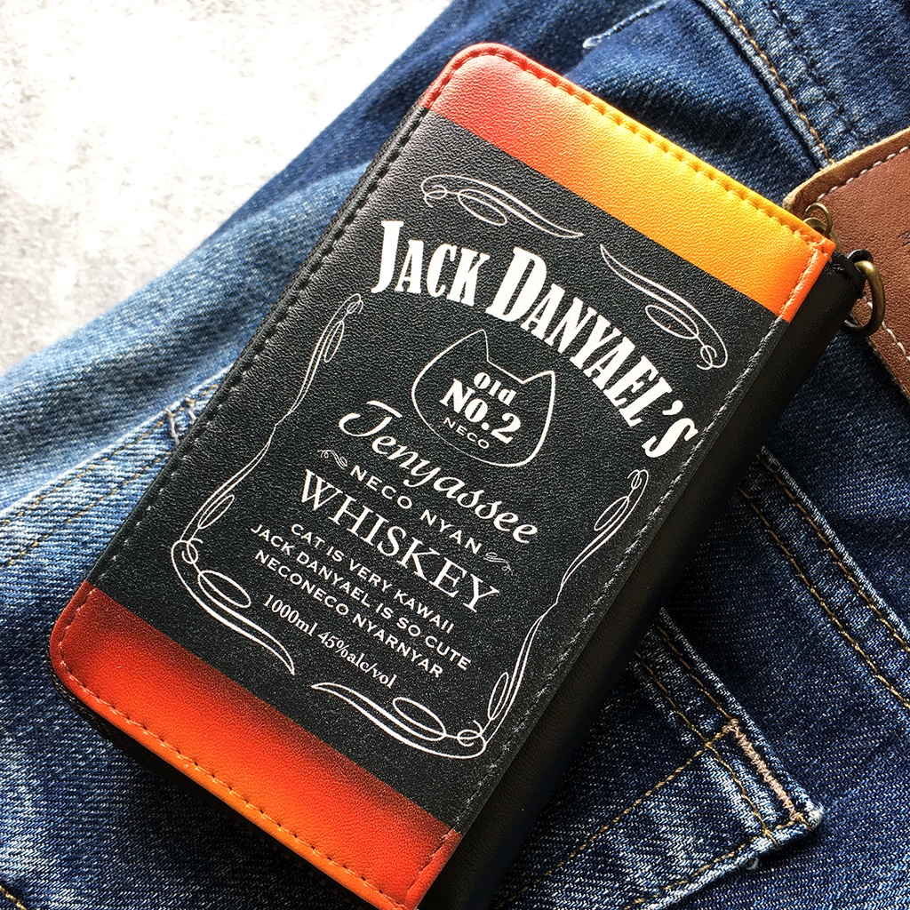 【7colors】ウイスキー&ビールにゃんこのコインケース 猫 メンズ