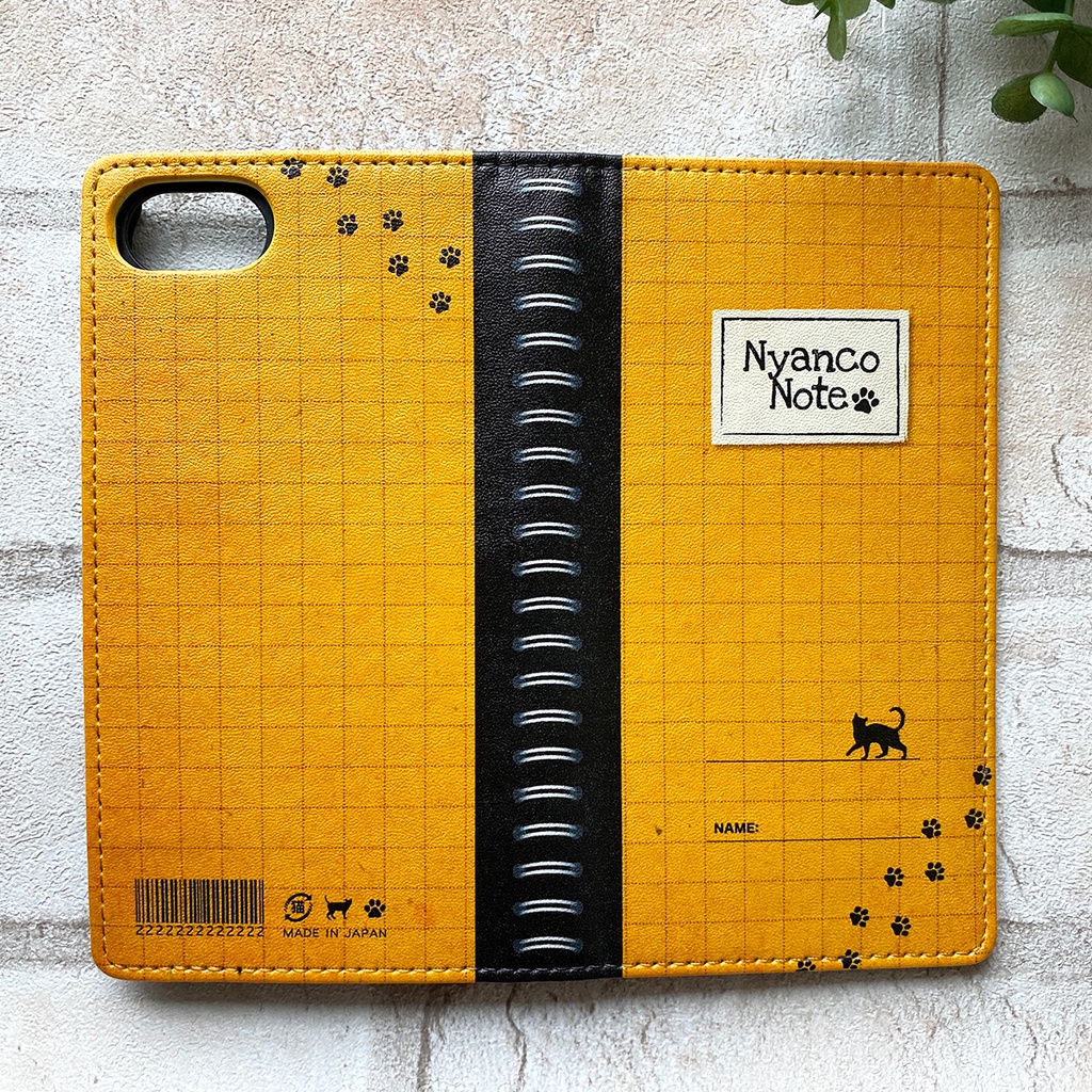 にゃんこスケッチノートの手帳型スマホケース iPhone17 Air iphone16e iphone14 iphone15 全機種対応 猫 スマホケース 黒猫