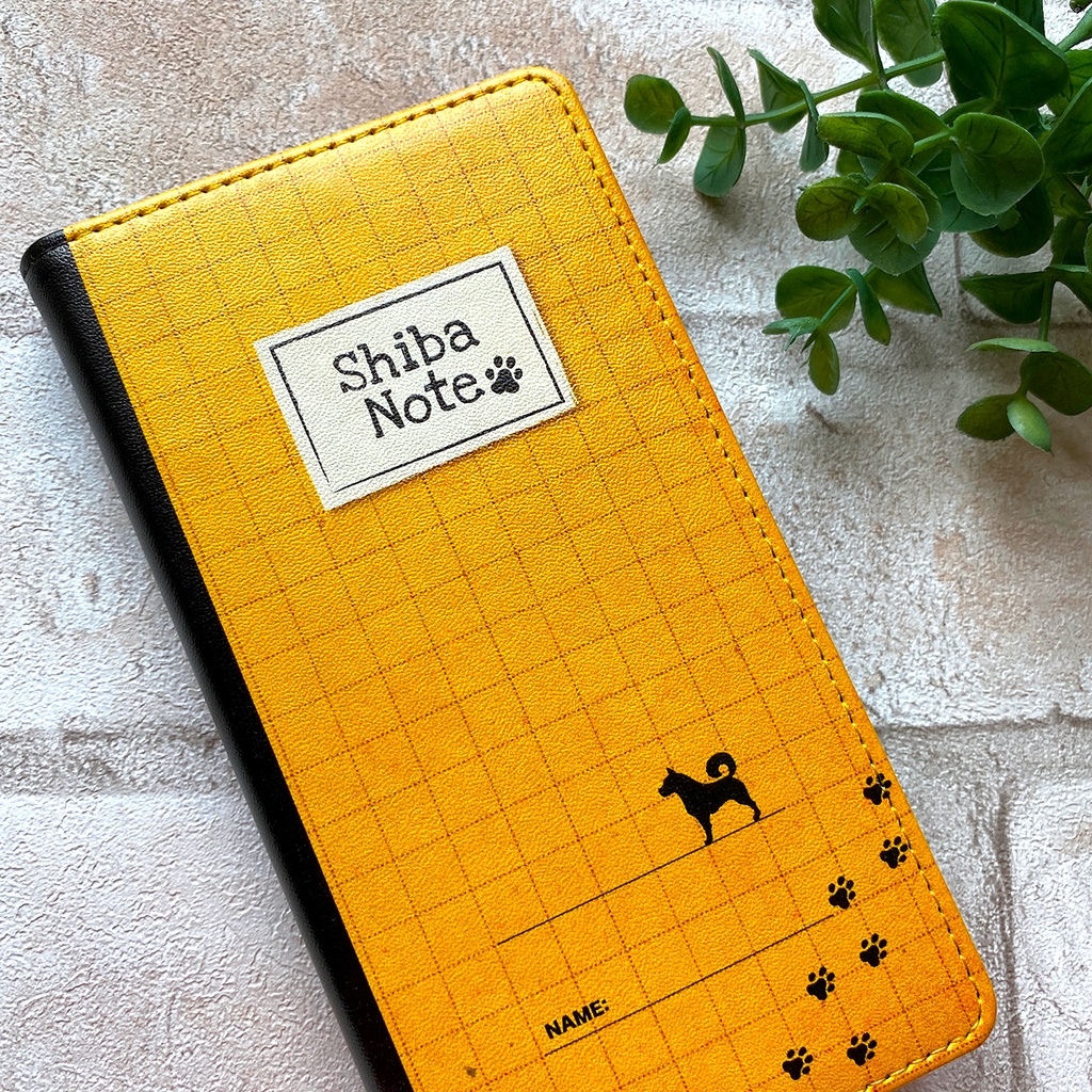 わんこスケッチノートの手帳型スマホケース スマホケース iphone16e iphone14 iphone15 全機種対応 犬 柴犬