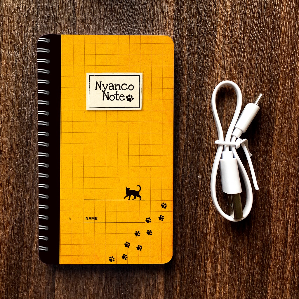 にゃんこスケッチノートのモバイルバッテリー 猫 黒猫 充電器 バッテリー