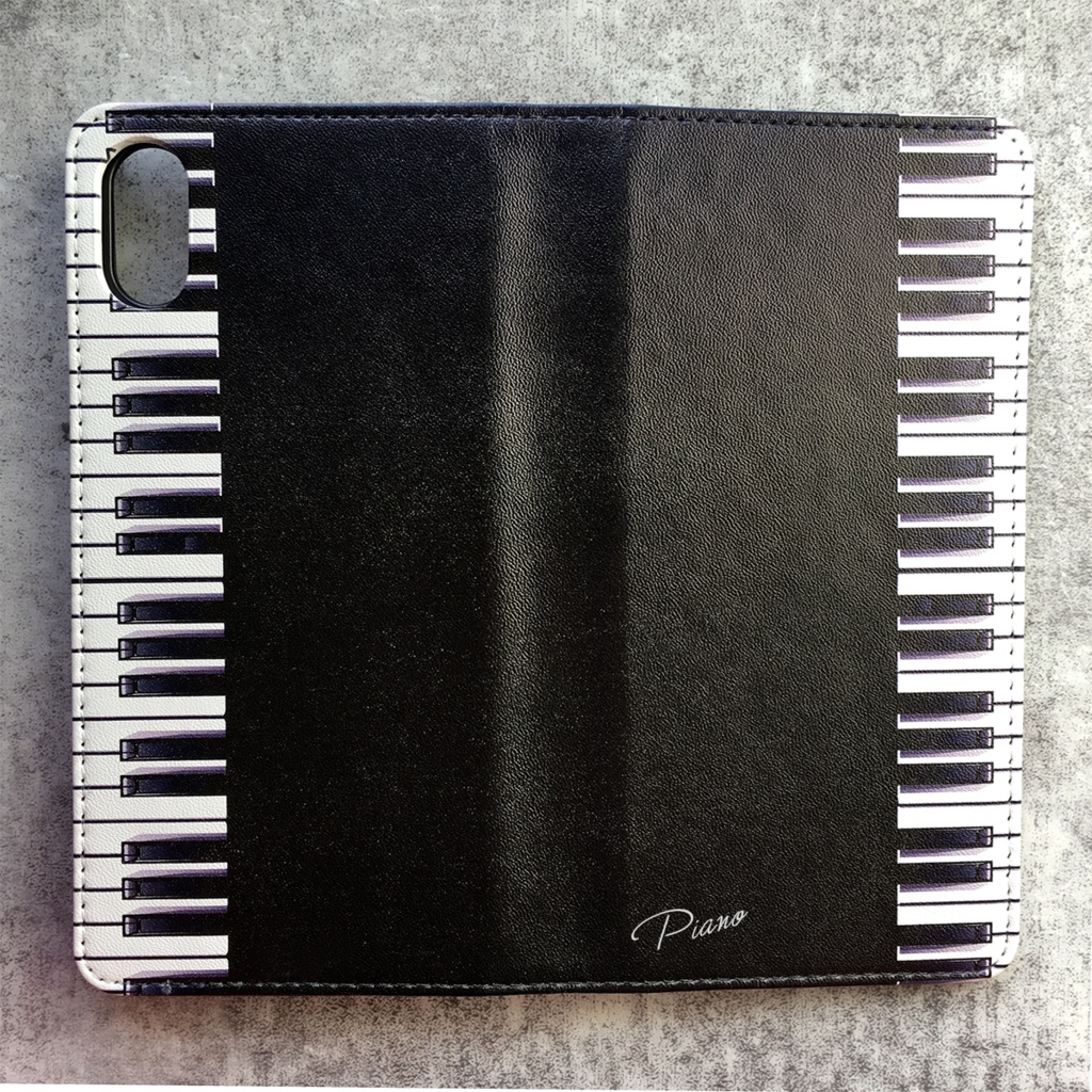 ピアノの手帳型スマホケース iphone16e iphone14 iphone15 全機種対応 ピアノ 音楽 スマホケース