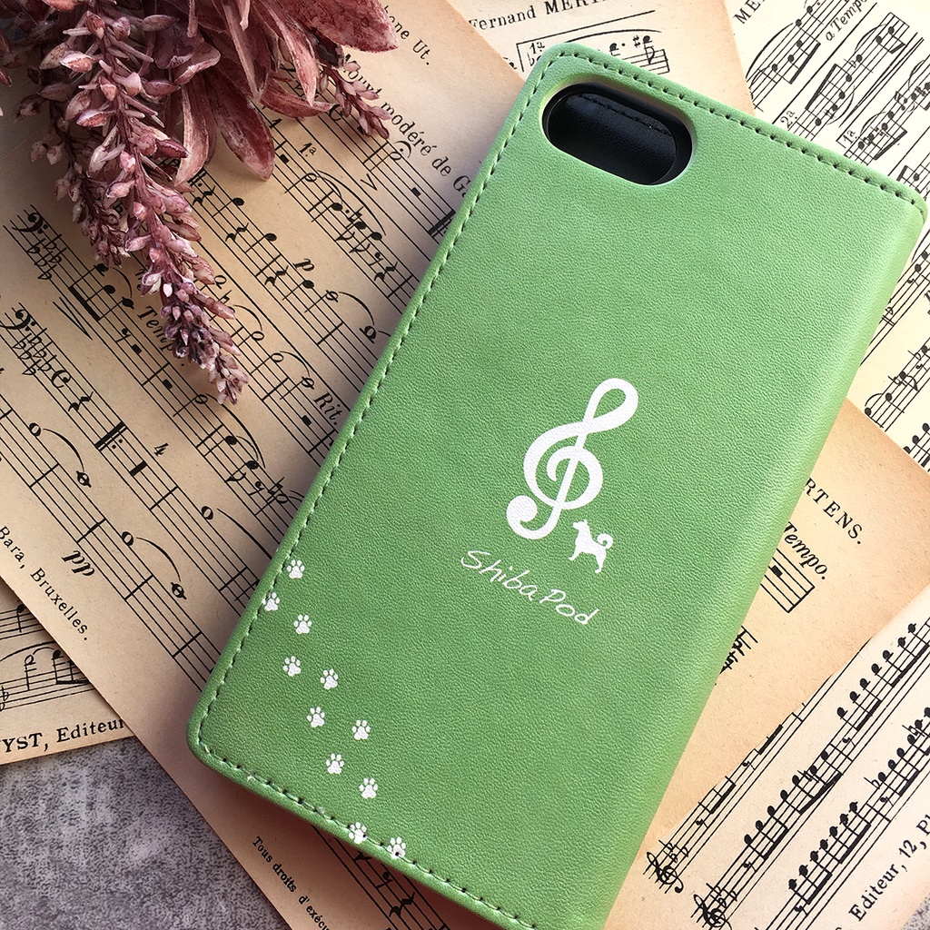 わんこ専用 ShibaPod 手帳型スマホケース(豆柴) iphone16e iPhone17 Air iphone14 iphone15 全機種対応 犬 柴犬