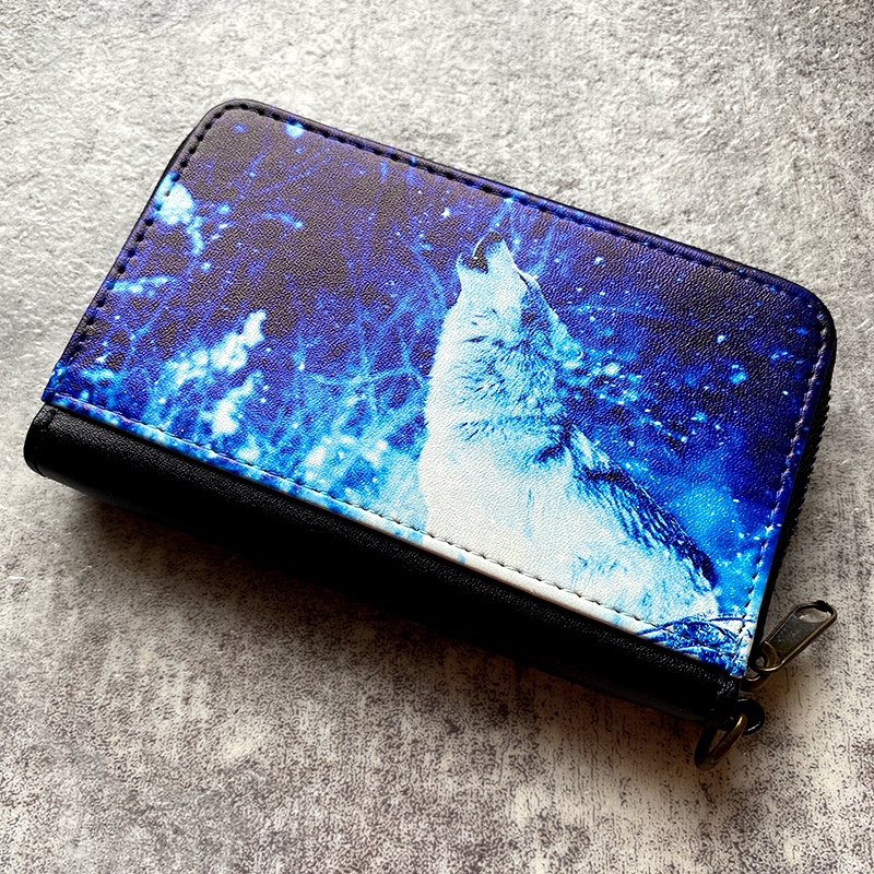 雪原のオオカミのコインケース