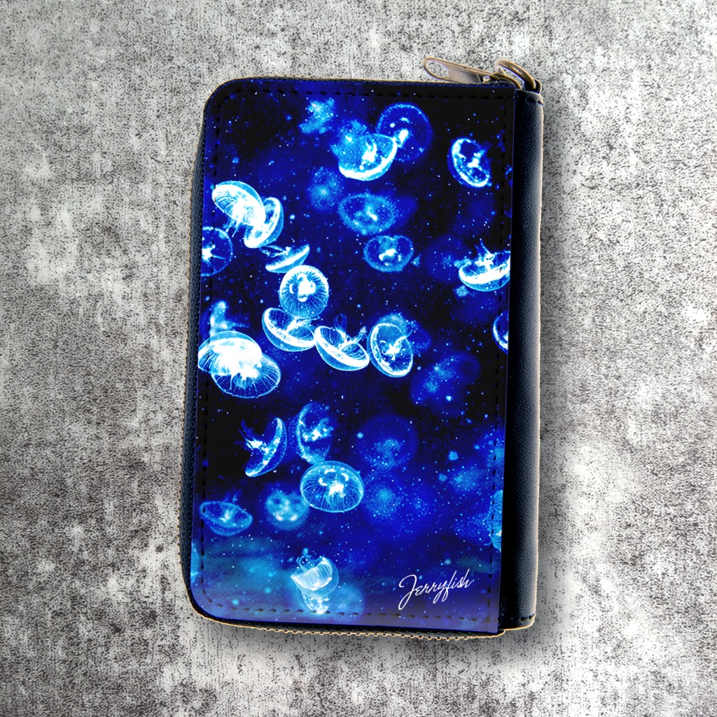 【名入れok】きらきらクラゲのコインケース