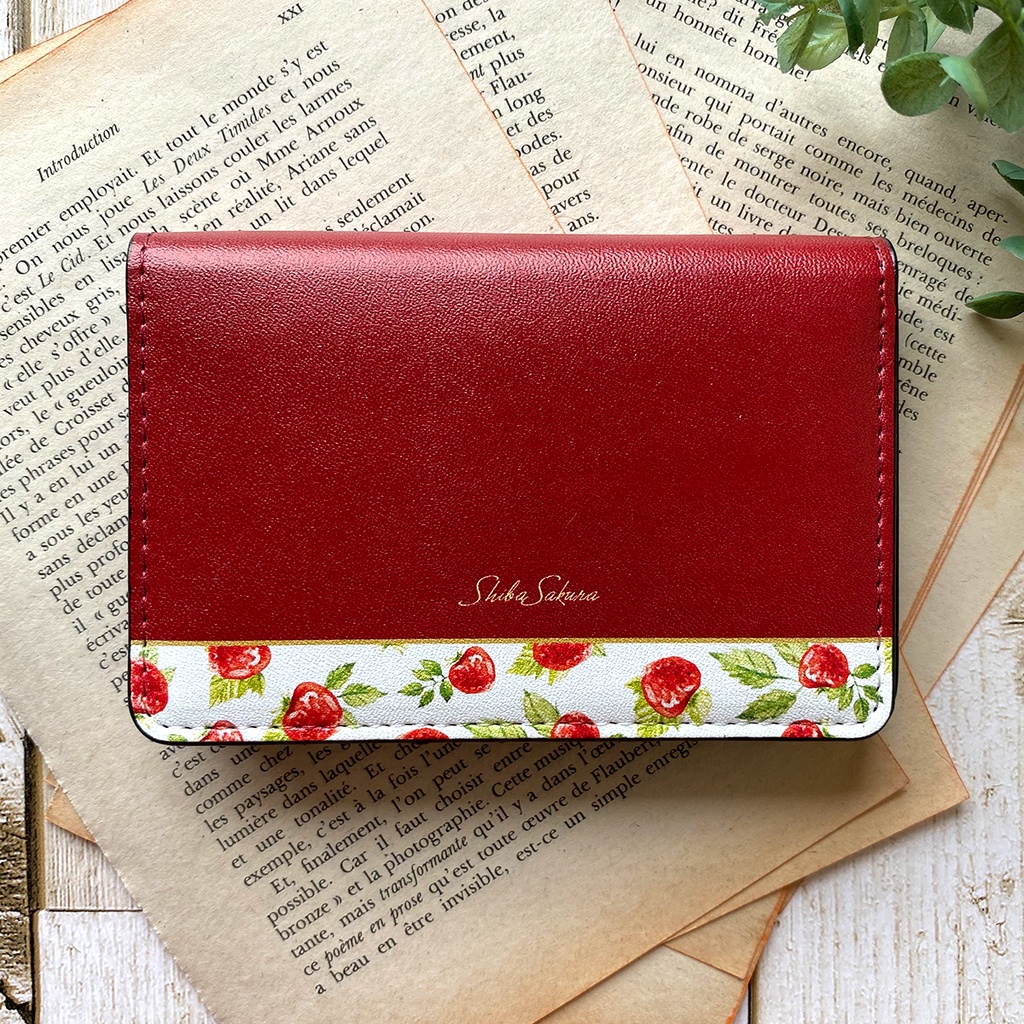ストロベリーの名刺ケース(レッド) いちご 名刺入れ ストロベリー カードケース