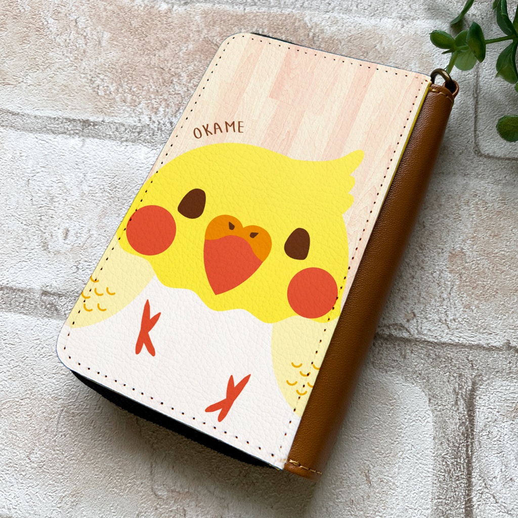 【名入れok】カラフルインコのコインケース(オカメインコ)