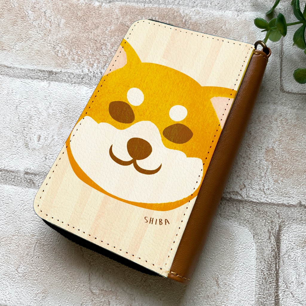 【名入れok】まんまる柴犬のコインケース(赤柴)