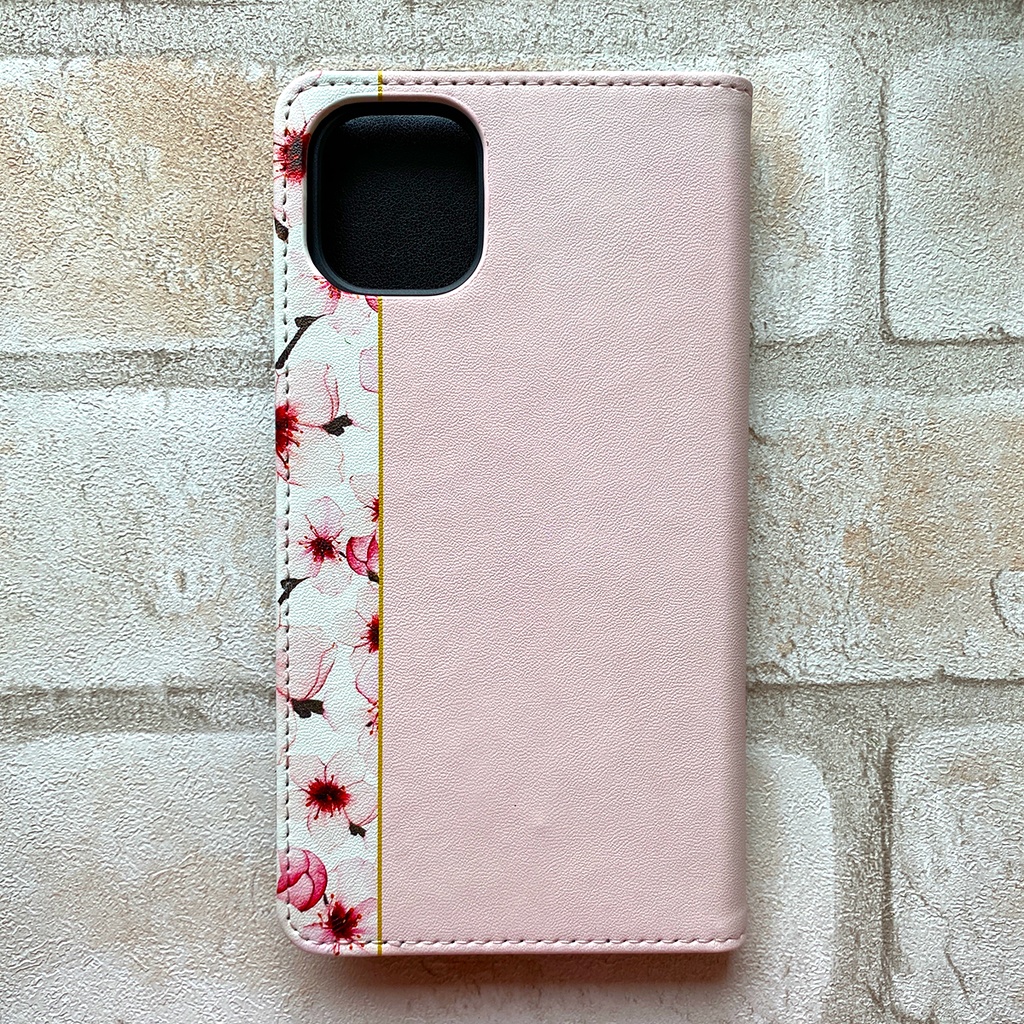 ソメイヨシノの手帳型スマホケース 花 スマホケース iphone16e iphone14 iphone15 全機種対応 桜 春