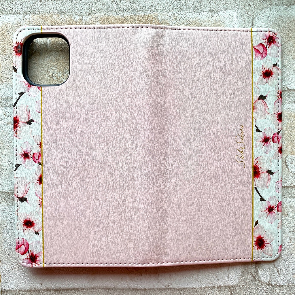 ソメイヨシノの手帳型スマホケース 花 スマホケース iphone16e iphone14 iphone15 全機種対応 桜 春