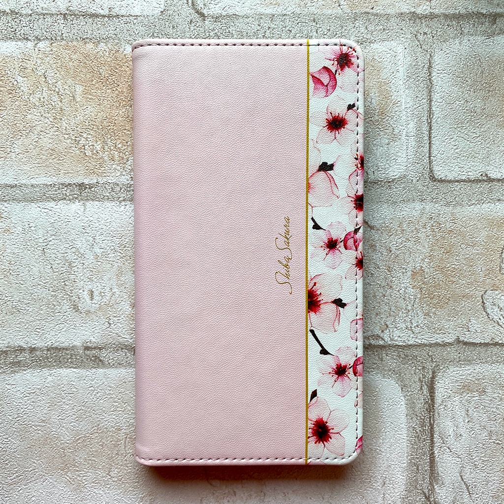 ソメイヨシノの手帳型スマホケース 花 スマホケース iphone16e iphone14 iphone15 全機種対応 桜 春